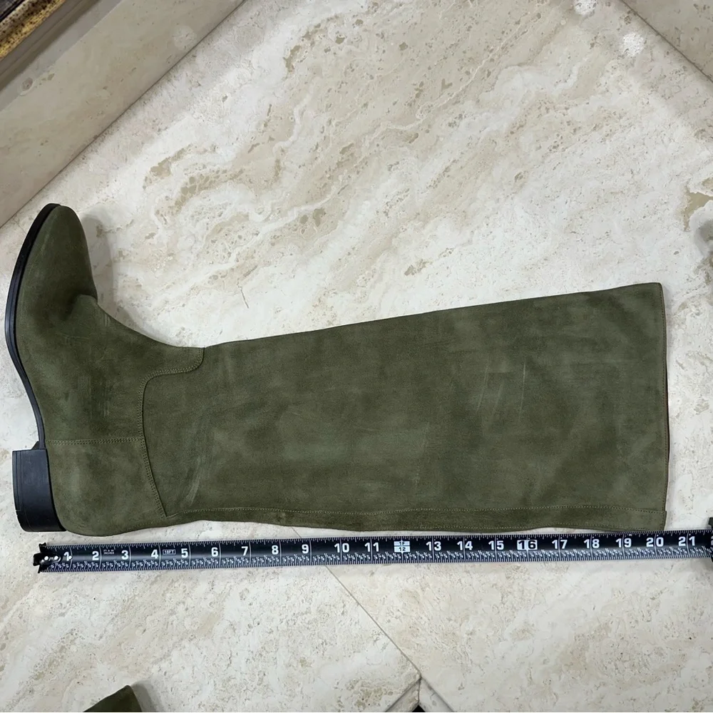 SANTONI Olive Green Knee-High Women's Boots🌸 - Picture 11 of 16